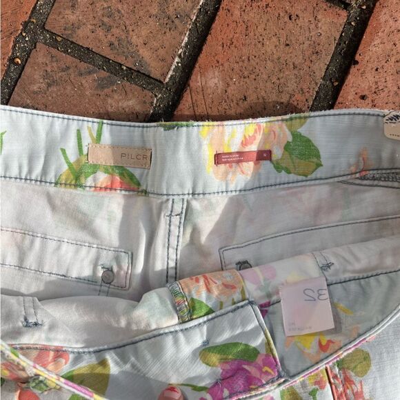 Anthropologie Pilcro Wanderer Floral 5 Pocket Denim Shorts NWT - Picture 5 of 8